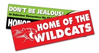 Removable Rectangle Bumper Sticker / Decal - Vinyl UV Coated - 8.625x2.5