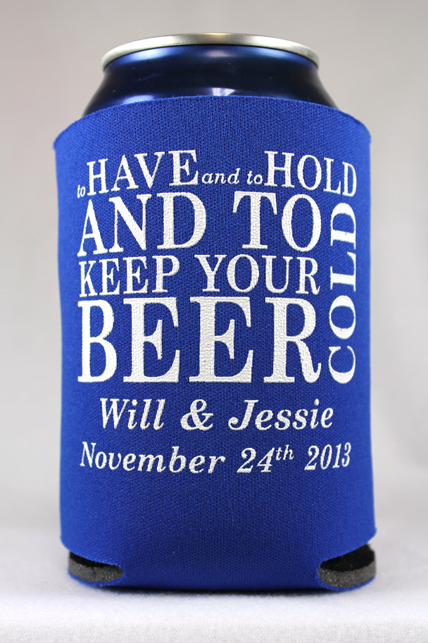 Custom Wedding Koozie